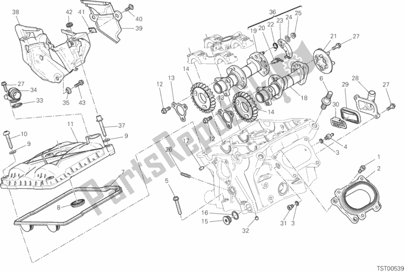 Wszystkie części do 13a - Pionowa G? Owica Cylindra - Rozrz? D Ducati Superbike 1299 ABS 2016